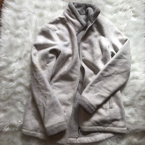 White Sherpa lined fleece jacket medium